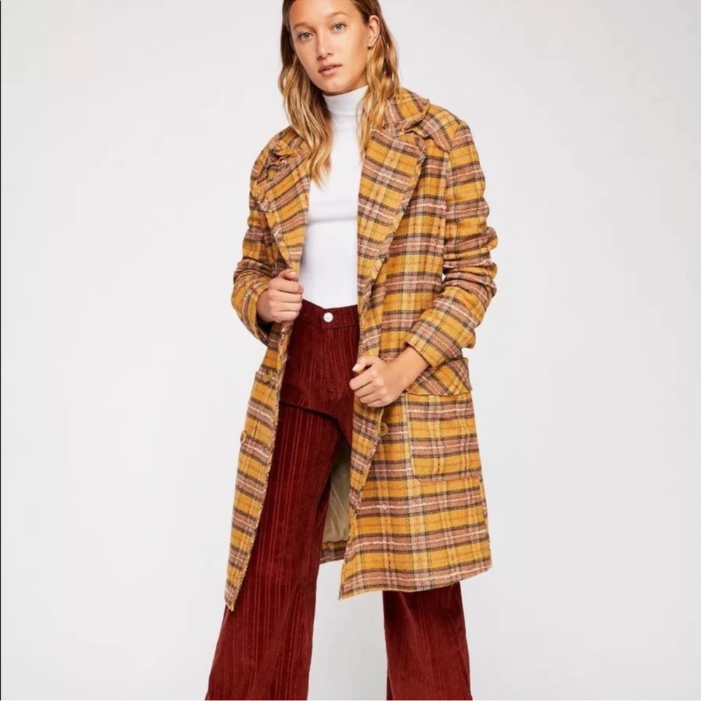 SOLD Free People Ciao B Plaid Coat
